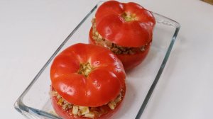 Потрясающе вкусные фаршированные помидоры с очень аппетитной начинкой! Ужин для всей семьи!