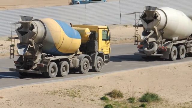 Строительный транспорт для Малышей, посмотреть настоящие машинки Бетономешалки. смотреть онлайн