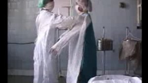 Техника надевания стерильного халата на врача