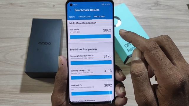 Oppo Reno 5 pro 5G Antutu benchmark + Geekbench Test? || Mediatek Dimensity 1000+ Benchmarks Test ?