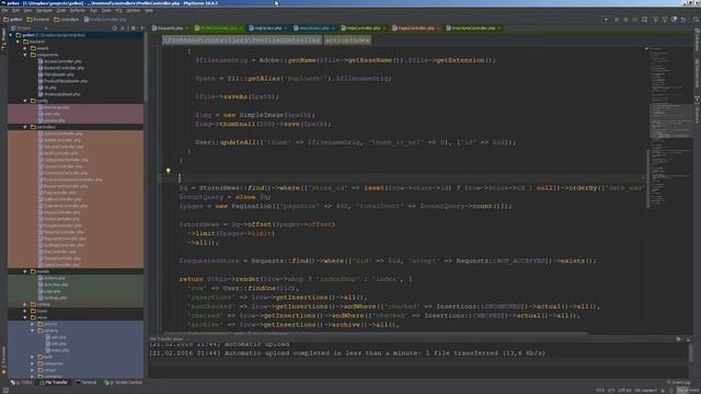 Работа в PhpStorm