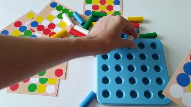 Деревянная мозаика «Веселые столбики» 25 элементов [Видео-обзор] | Деревянные игрушки смотреть онлайн