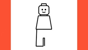 How to draw a LEGO MAN easy / drawing lego character step by step