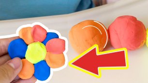 Учим цвета Лепим цветок из пластилина Развивающее видео для детей