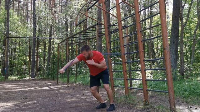 Интервальная борцовская тренировка с резиной по системе ТАБАТА часть3 TABATA resistance band workou