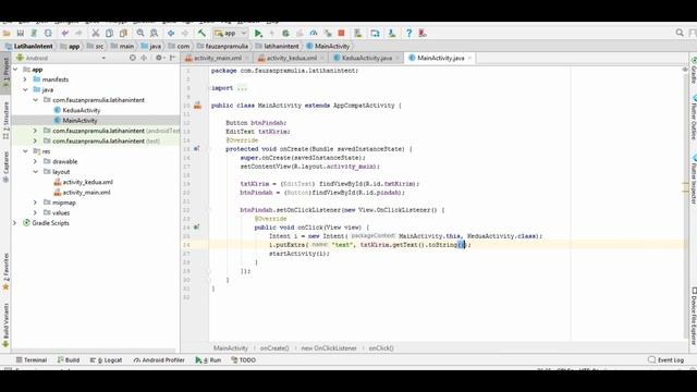 Membawa Item dengan Intent Sederhana Android Studio || Tutorial 2019 Java смотреть онлайн