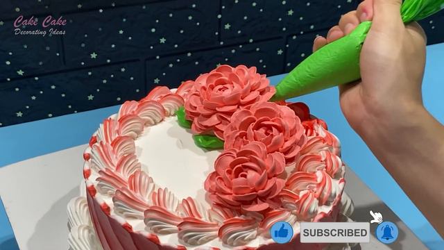Red Sunflower Cake Decoration