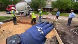 Как в Америке заливают бетонные заезды для машин (15 серия)