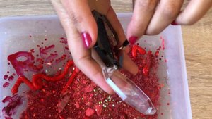 Mixing Red Slime With Makeup Eyeshadow | Alina Slime Video