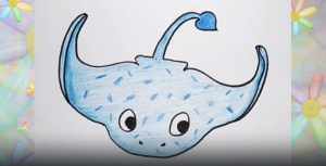 Морской скат. Рисуем легко