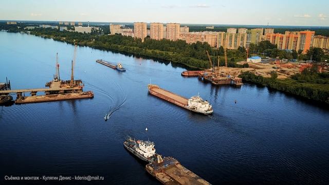 Строительство моста в Дубне