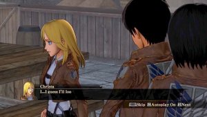 Mikasa Jealous Over Eren Helping Historia  - Attack on Titan Game - Shingeki no Kyojin