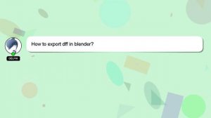 How to export dff in blender?