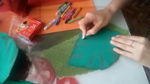 МК Как тонирую листья🌿 из фоамирана