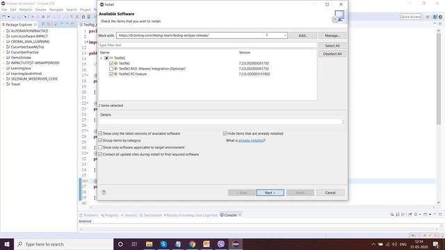 (In Hindi) TestNG Installation Problems with Eclipse смотреть онлайн