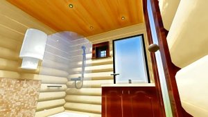 Дизайн интерьера бани из бревна 240 мм проект 2020