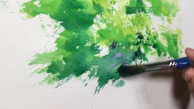 [Eng sub] 5min Easy Watercolor | Tree Painting tutorial смотреть онлайн