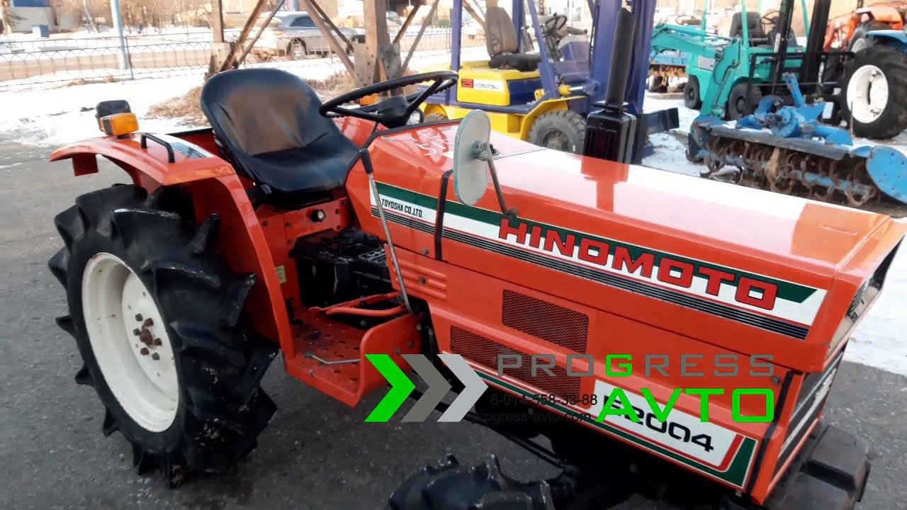 Полноприводный мини-трактор HINOMOTO E2004 20 л.с. плавающий режим , вом, 3 цилиндра,