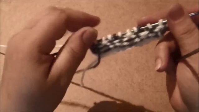 Двухцветный узор спицами. Patterns For Knitting