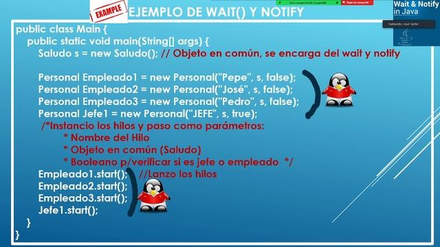 PC Clase 5 Wait y Notify en JAVA 2023 смотреть онлайн