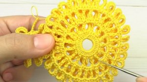 Как вязать ОДУВАНЧИК крючком МАСТЕР-КЛАСС мотивы ИРЛАНДСКОЕ ВЯЗАНИЕ How to crochet flower