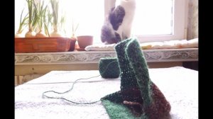 Вязание  ( носки двумя спицами )