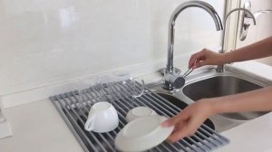 Складная сушилка для раковины, сушка из нержавеющей стали, универсальная подставка под горячее и фру