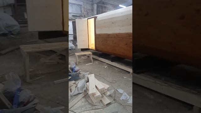 Видео с производства Бань бочек! Бани-бочки в Самаре!
