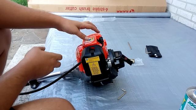 Сборка и первый запуск 4-тактной мотокосы. Часть 2 смотреть онлайн