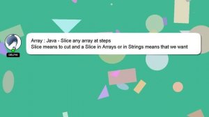 Array : Java - Slice any array at steps