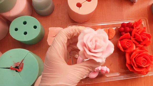 Заливка силиконовых форм для букетов Часть2.Мыловарение.Мыльные цветы.Букеты из мыла.Soap.мк заливк смотреть онлайн