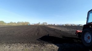 Фрезерование с помощью почвофрезы 1 GQN-160.Трактор т-25.