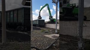 Работа перегружателя Sennebogen в  городе Хромтау 2019