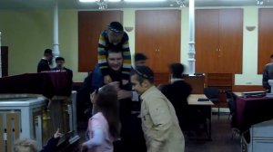 Танцы в Суккот, синагога Хабад Любавич, Кишинев 5774.