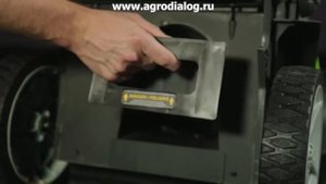 Аккумуляторная газонокосилка Greenworks G40LM49DB – установка мульчирующего комплекта