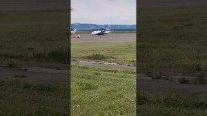 Посадка ATR-42-500 "Красавиа" в аэропорту "Черемшанка"