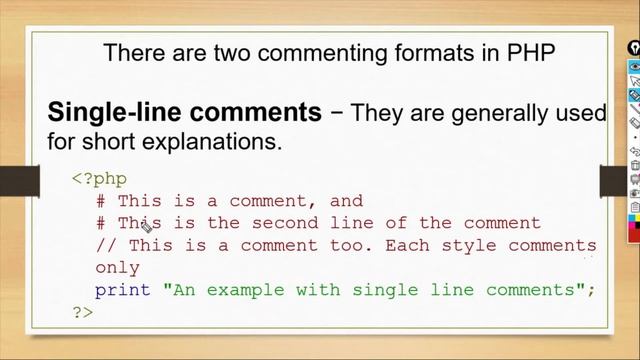 Comments in PHP with example  | PHP Tutorial #4 | Code with Ruchi