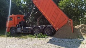 Выгрузка 15 тонн песка 24 августа 2022 г
