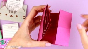 Оригами Подставка из бумаги | Котик Пушин | Origami Paper Stand