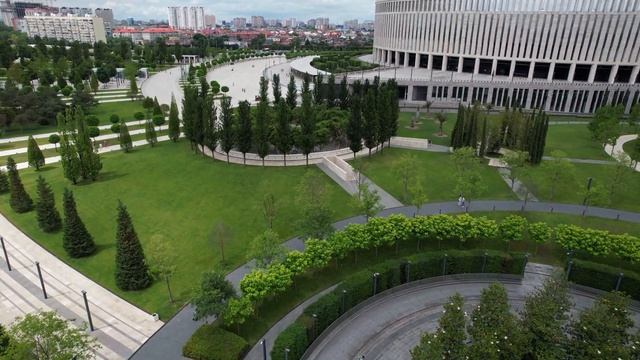 парк "Краснодар" Сергея Галицкого с высоты птичьего полета, 4K