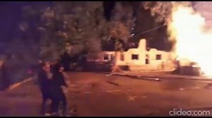 Пожар на ул. Пороховая в Астрахани