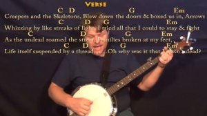 "Fallen Kingdom" (A Minecraft Parody) Banjo Cover Lesson in G with Chords/Lyrics