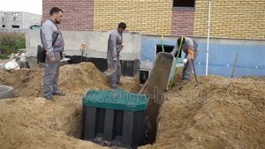 Монтаж септика Эргобокс