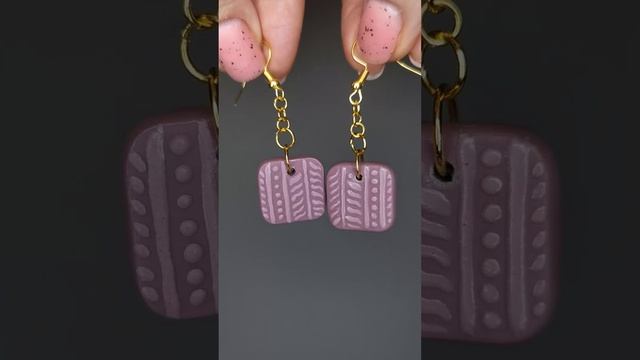 Вязаные серьги из УФ смолы