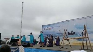 Танец нивхов на празднике Кормления Духов моря. Поронайск. Сахалин. 25 июня 2022.