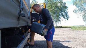 Загрузился в Димитровграде. Обед на природе. Добрался до Саранска. Дальнобой на Одиночке