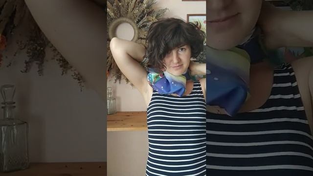 Как повязать платок 70х70 см