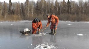 Зимняя рыбалка на ЖЕРЛИЦЫ по первому льду! Отличный день!