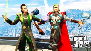 ТОР ПРОТИВ ЛОКИ БИТВА СУПЕРГЕРОЕВ В ГТА 5 МОДЫ! THOR VS LOKI ОБЗОР МОДА В GTA 5! ВИДЕО ГТА ИГРЫ MODS