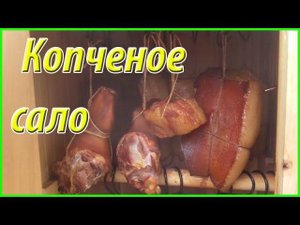 Копченое сало  Свиная рулька в деревянной коптильне